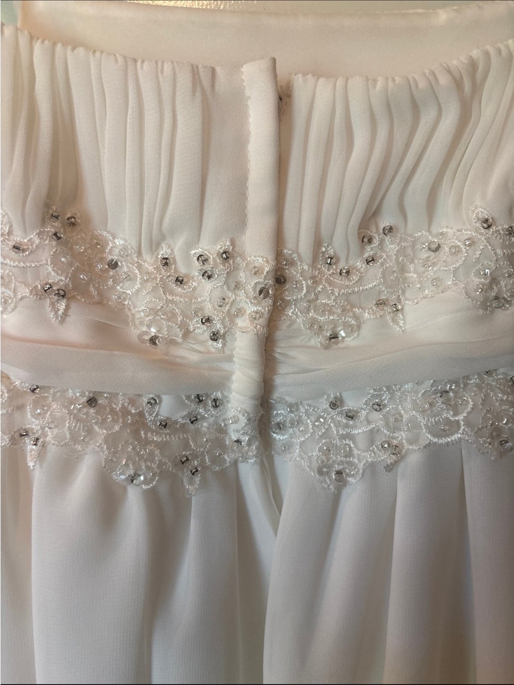 Girls Ivory Spaghetti-Strap Flower Girl Dress - Picture 4 of 8